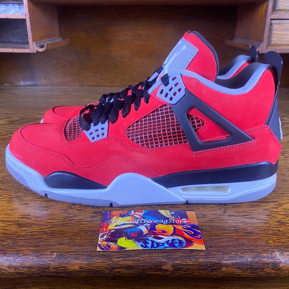 Nike Air Jordan Retro 4 Mid Mens Shoes Red Size 11 - Picture 6 of 9